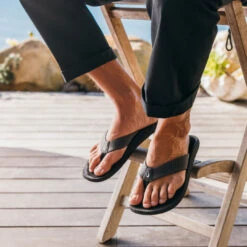 OluKai Ulele - Black -OluKai Sandal Store 10435 4040 101