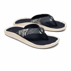 OluKai Ulele - Trench Blue / Aloha -OluKai Sandal Store 10435 DEHA 003 M Ulele TrenchBlueAloha 1