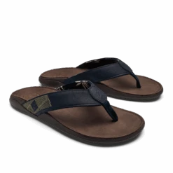 OluKai Tuahine - Trench Blue / Dark Wood -OluKai Sandal Store 10465 DE63 003 M Tuahine TrbDkw