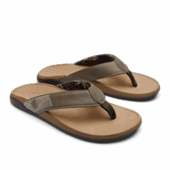 OluKai Tuahine - Hunter / Golden Sand -OluKai Sandal Store 10465 HGGS 003 M Tuahine HunterGoldenSand