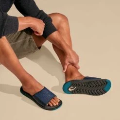 OluKai ‘Awiki ‘Olu - Trench Blue / Pavement -OluKai Sandal Store 10522 DEPV 102 M AWIKI OLU TrenchBluePavement 602228e1 e818 41eb abf2 cdc6ab1560e6