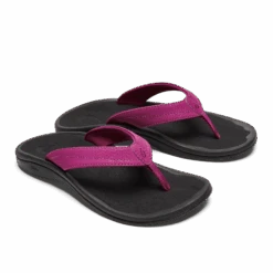 OluKai ‘Ohana - Orchid Flower / Black -OluKai Sandal Store 20110 7F40 003 W Ohana OrchidFlowerBlk
