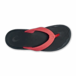 OluKai ‘Ohana - Hot Coral / Black -OluKai Sandal Store 20110 HC40 004 W Ohana HtcBlk