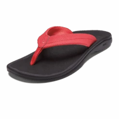 OluKai ‘Ohana - Hot Coral / Black -OluKai Sandal Store 20110 HC40 AMZ Ohana HotCoralBlack