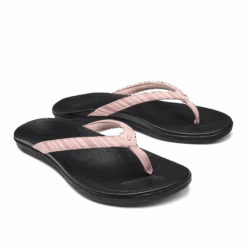 OluKai Ho‘ōpio - Pink Clay / Stripe -OluKai Sandal Store 20294 QYZP 003 W Hoopio PinkClayStripe