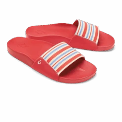 OluKai Kīpuni - Lehua Flower / Stripe -OluKai Sandal Store 20508 LFZP 003 W Kipuni Lehua Flower Stripe